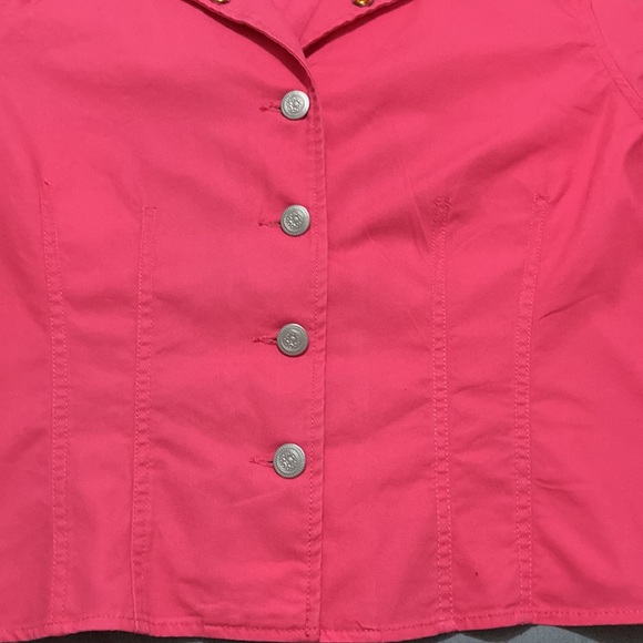 Hearts of Palms Pink Jacket. Size 14-16 approximate. Neckline with decoration. - Picture 7 of 9
